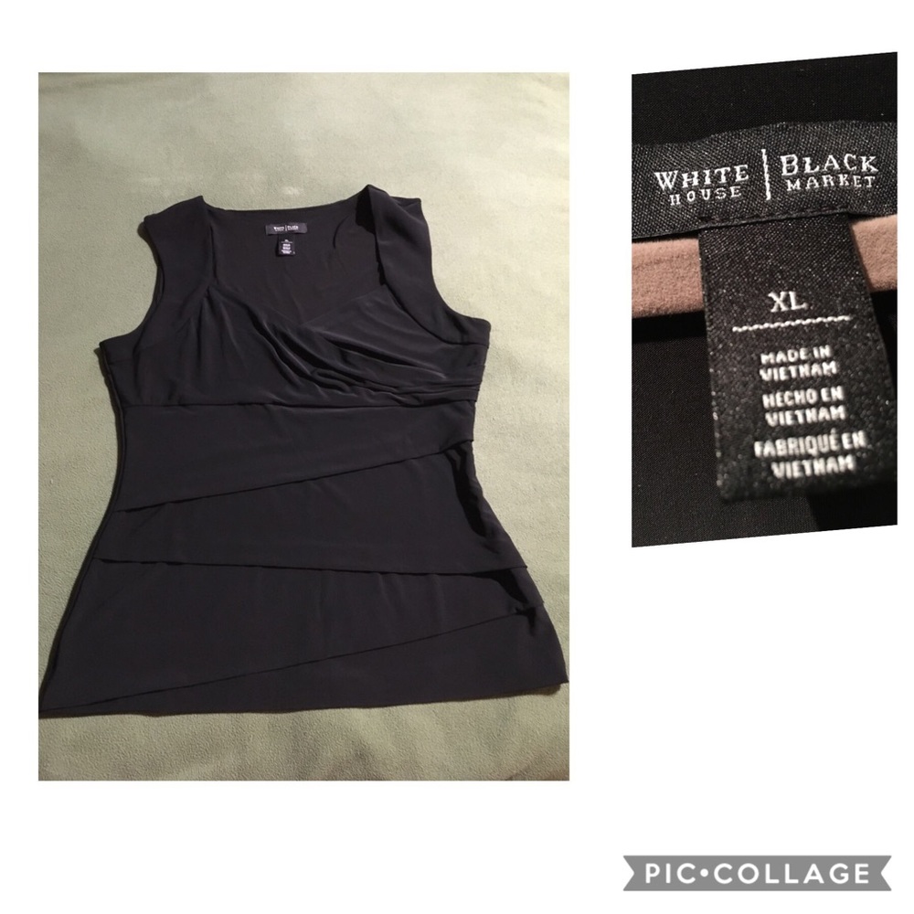 White House Black Market Sleeveless Blouse XL
